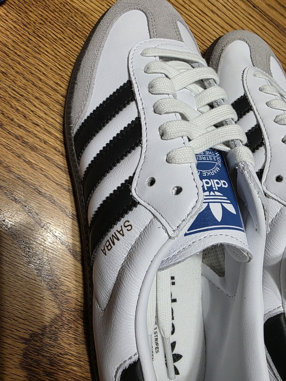 adidas Samba OGWhite / Gray / Black Classic Sneakers Size 7.5m/9w NEW - Picture 5 of 8